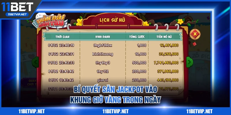 Bí quyết săn Jackpot vào khung giờ vàng trong ngày