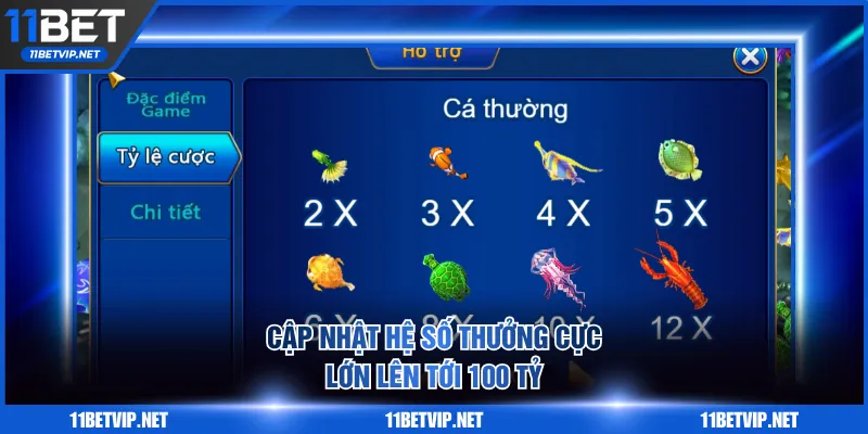 Cập nhật hệ số thưởng cực lớn lên tới 100 tỷ