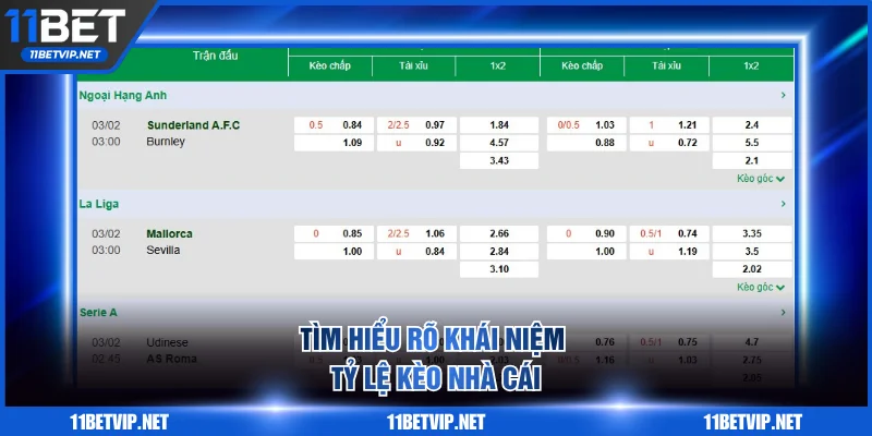 Giới thiệu rõ khái niệm tỷ lệ kèo nhà cái hôm nay